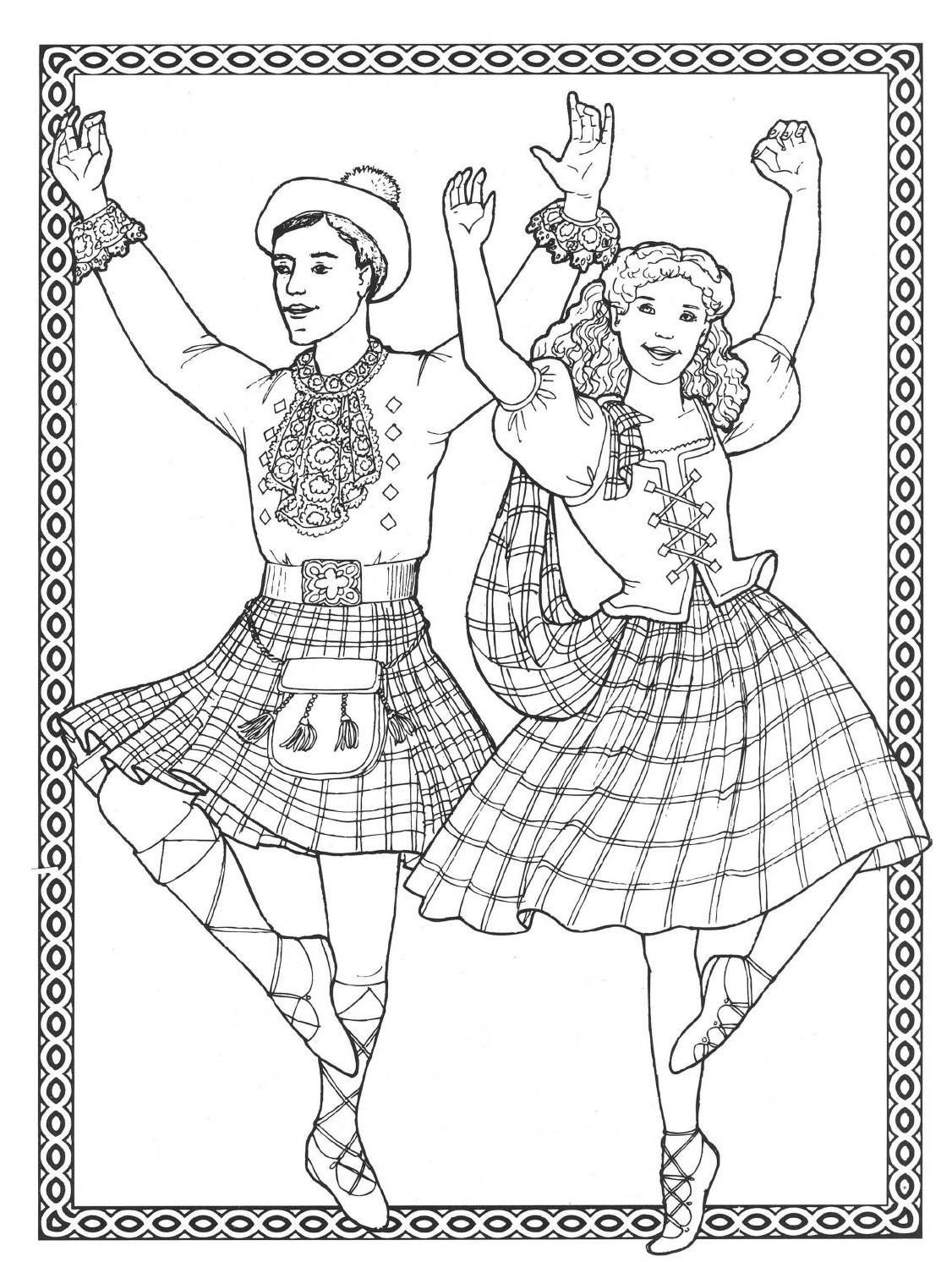 irish dance coloring pages