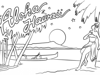 free hawaii coloring pages