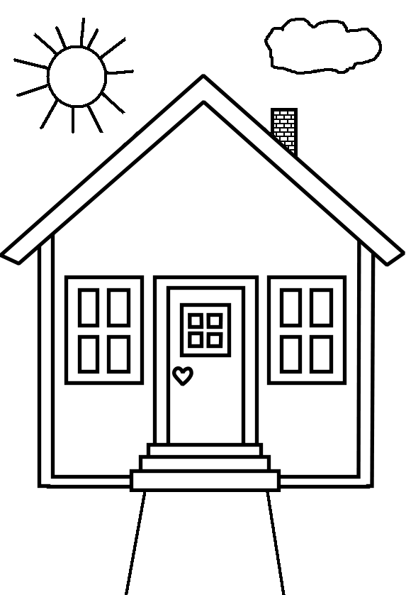 house coloring pages for adults