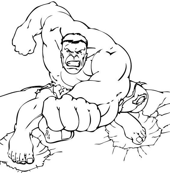 hulk coloring pages kids