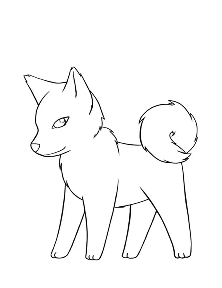 baby husky coloring pages