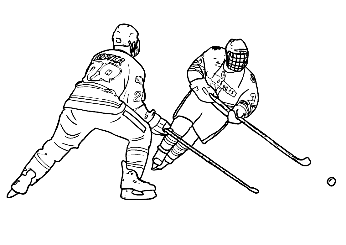 ice hockey coloring pages