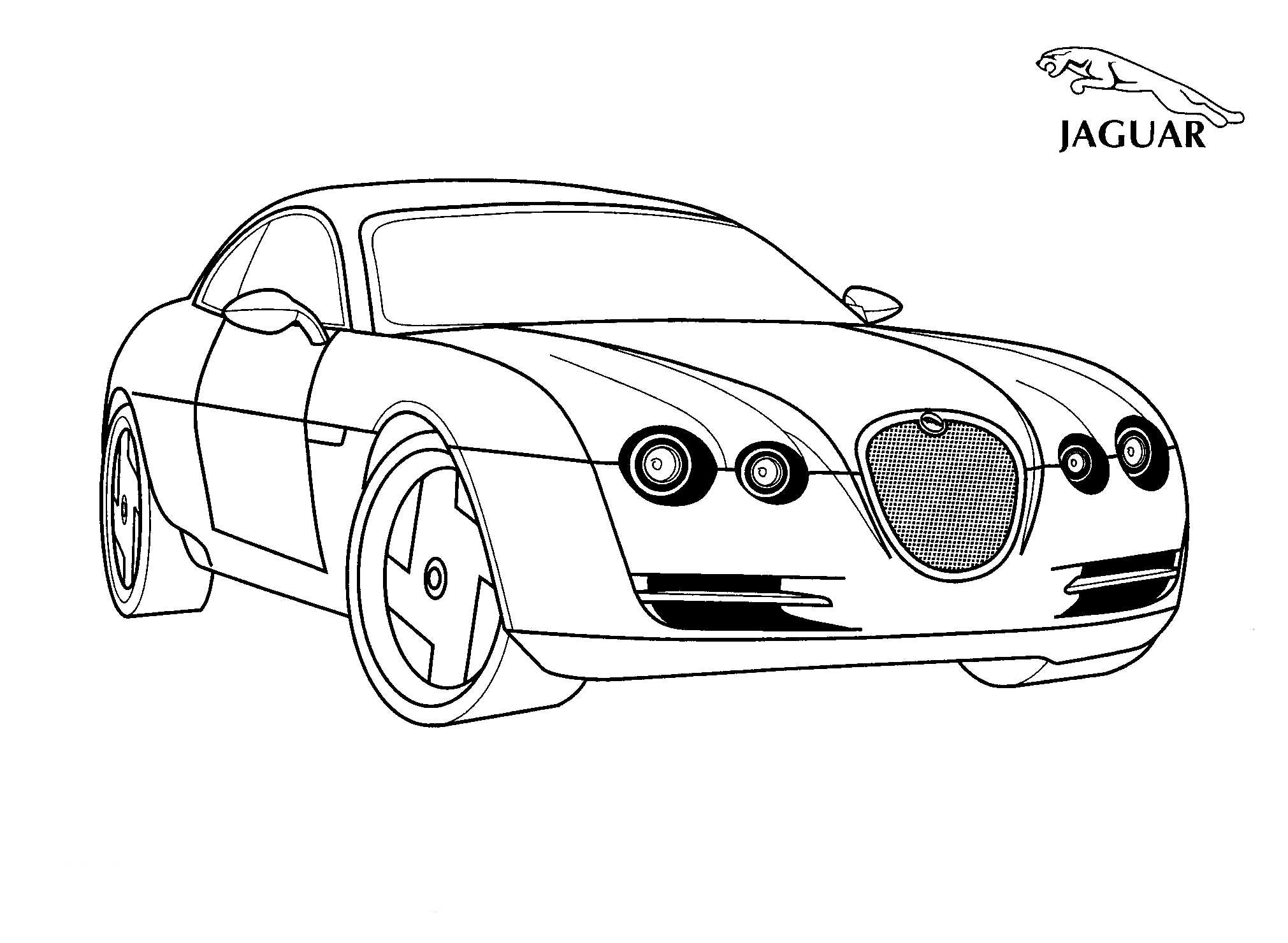 jaguar car coloring pages