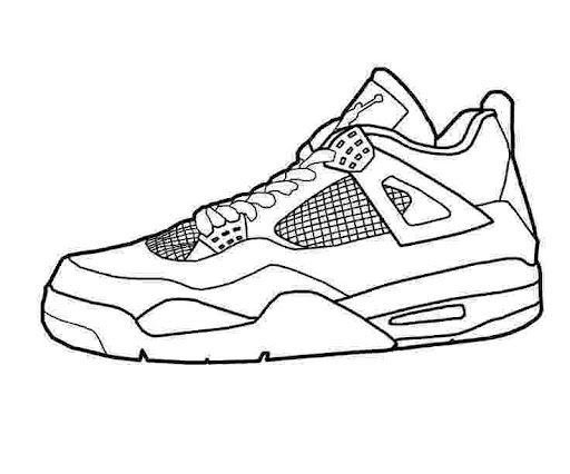 jordan shoe coloring pages