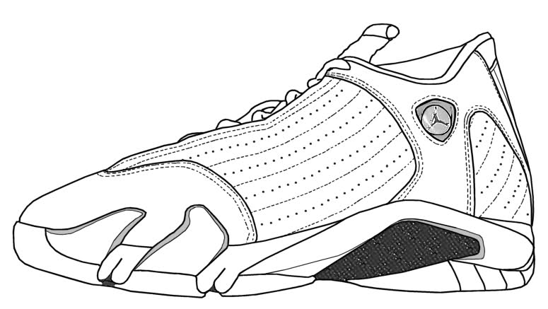 jordan shoes coloring pages