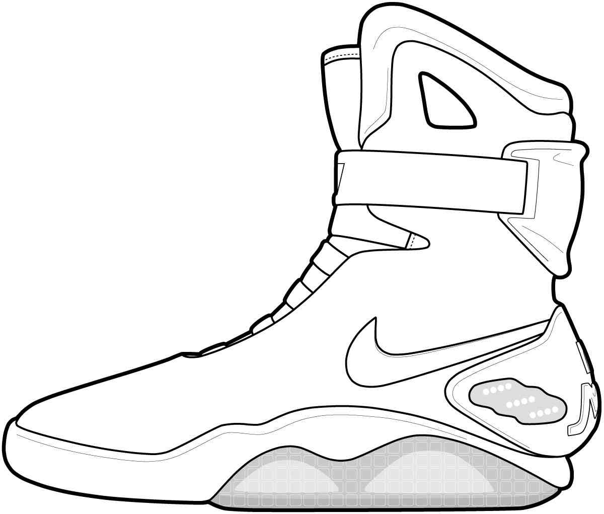 jordan sneakers coloring pages