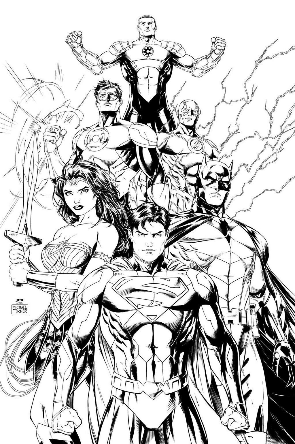 justice league cartoon coloring pages