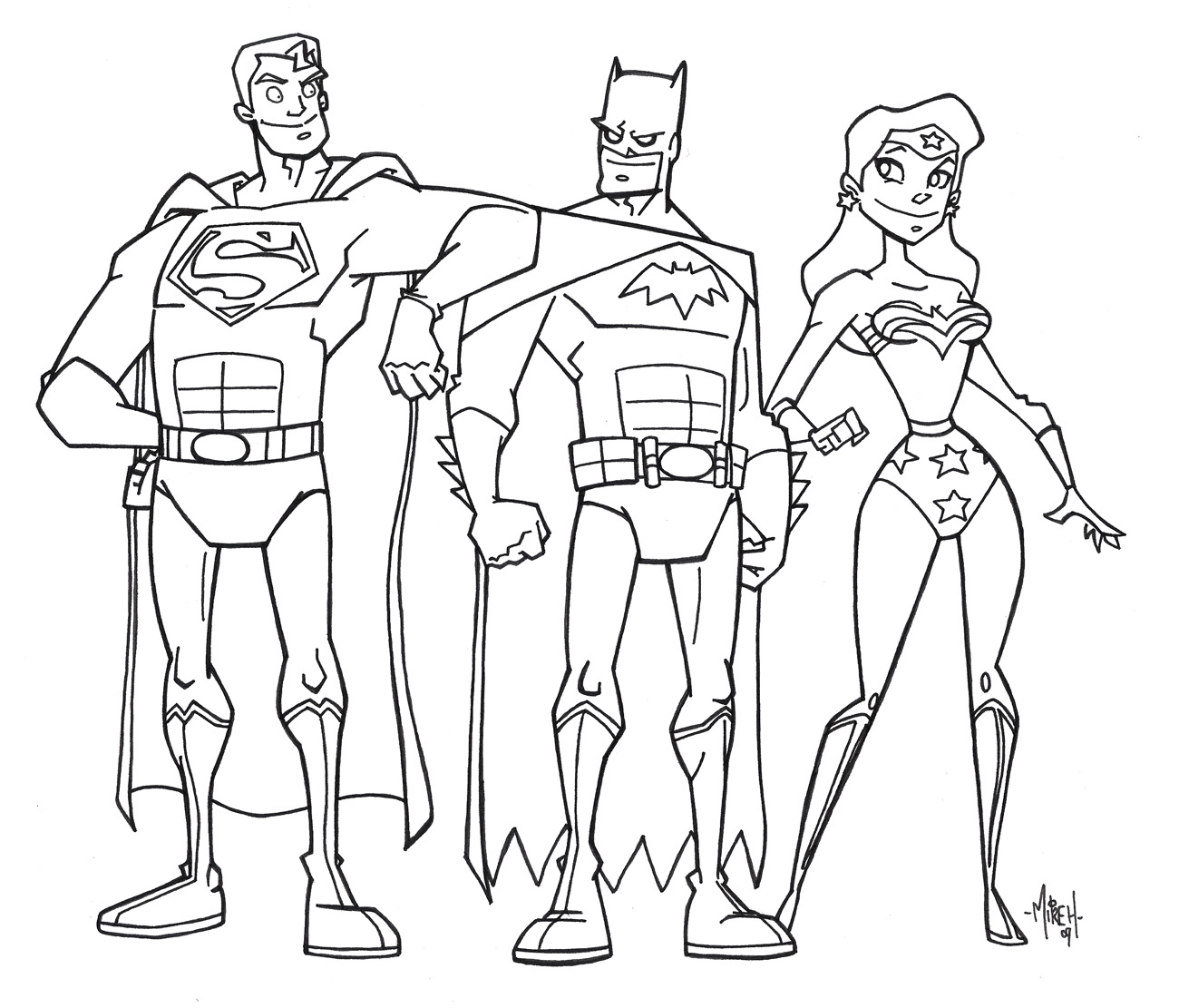 superhero coloring pages justice league