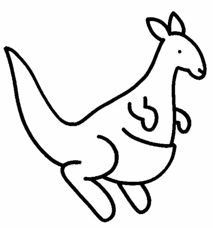 baby kangaroo coloring page