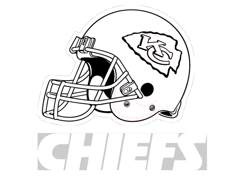 kansas city chiefs football helmet coloring page