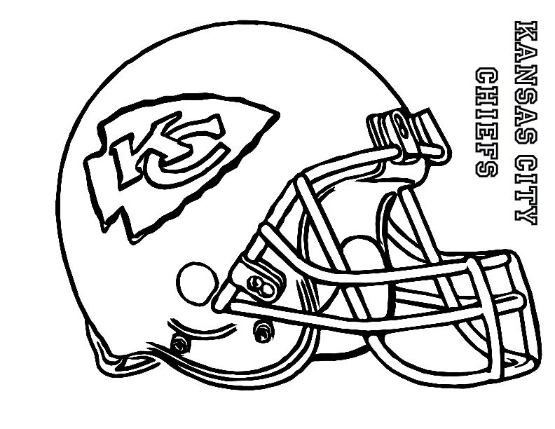 kansas city chiefs helmet coloring page