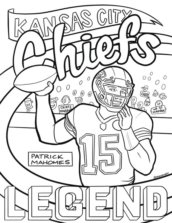 kansas city chiefs super bowl coloring pages