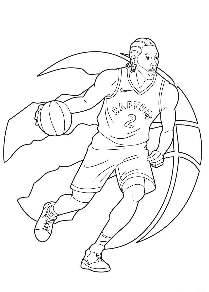 kawhi leonard coloring pages