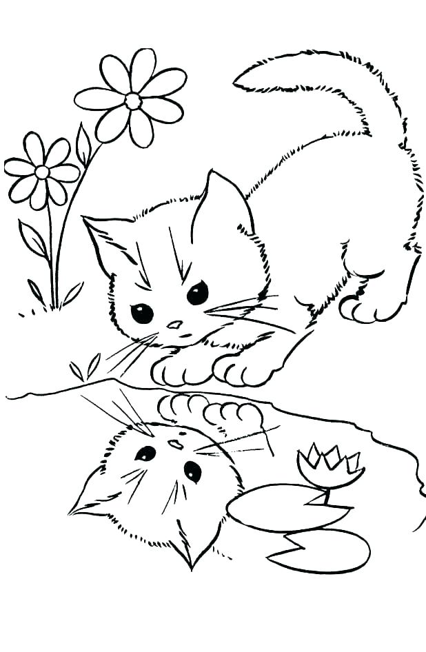 kitten coloring book pages