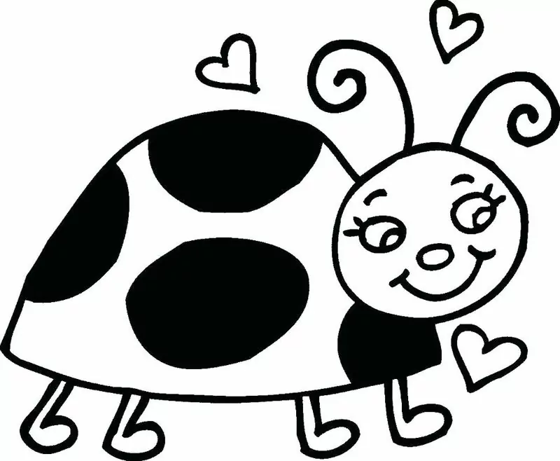 cute ladybug coloring sheet