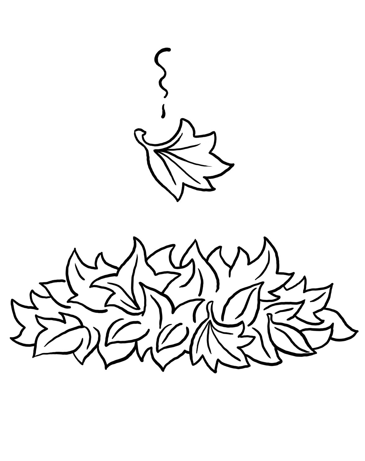 fall leaves coloring pages