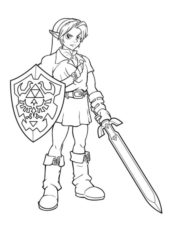 legend of zelda coloring pages