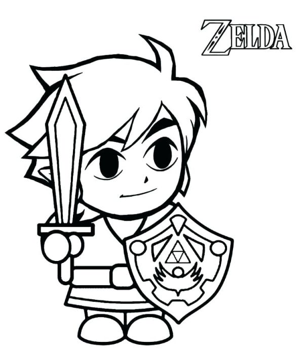 legend of zelda link coloring pages