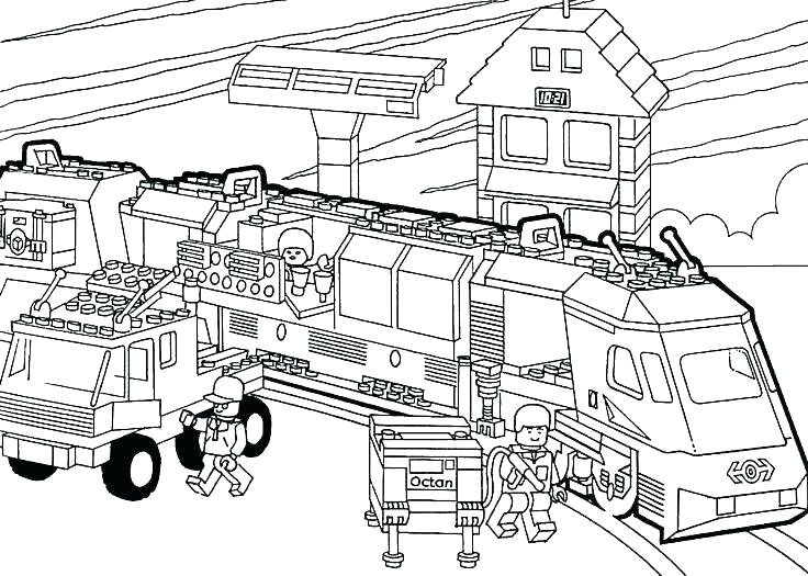 lego train coloring pages