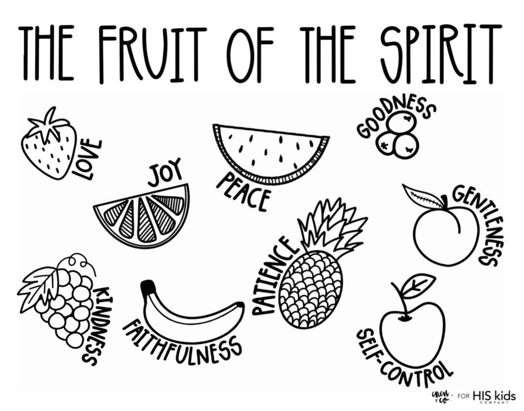 fruit of the spirit coloring pages free