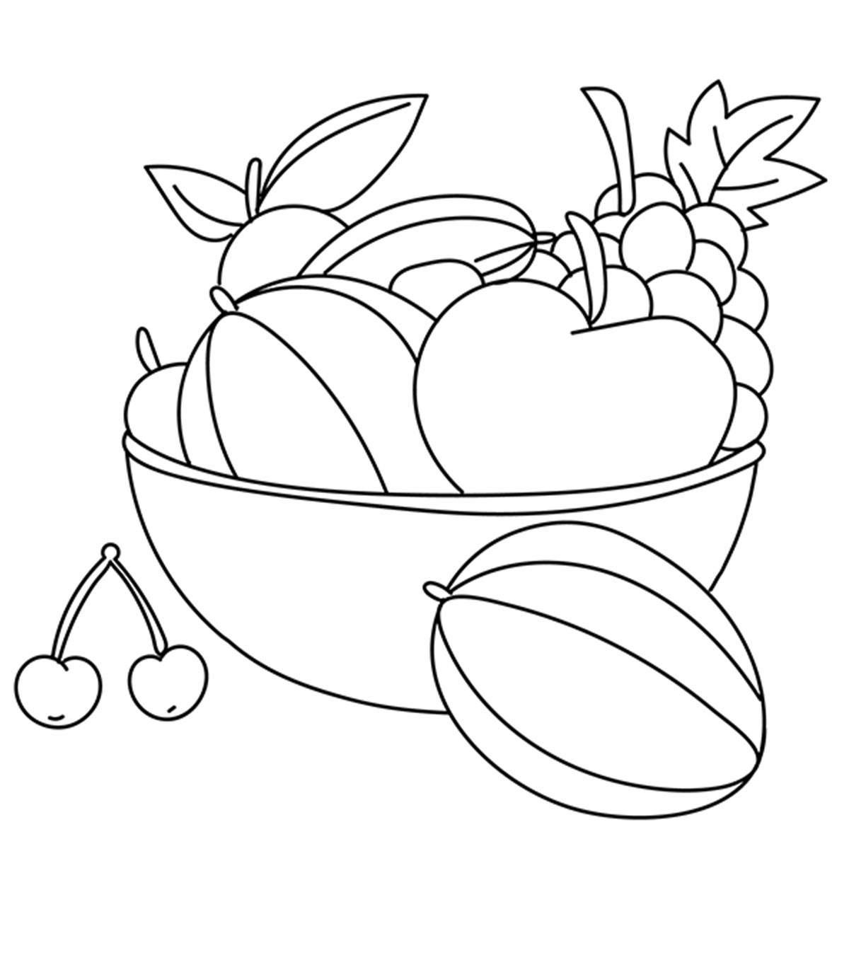 printable fruit coloring pages