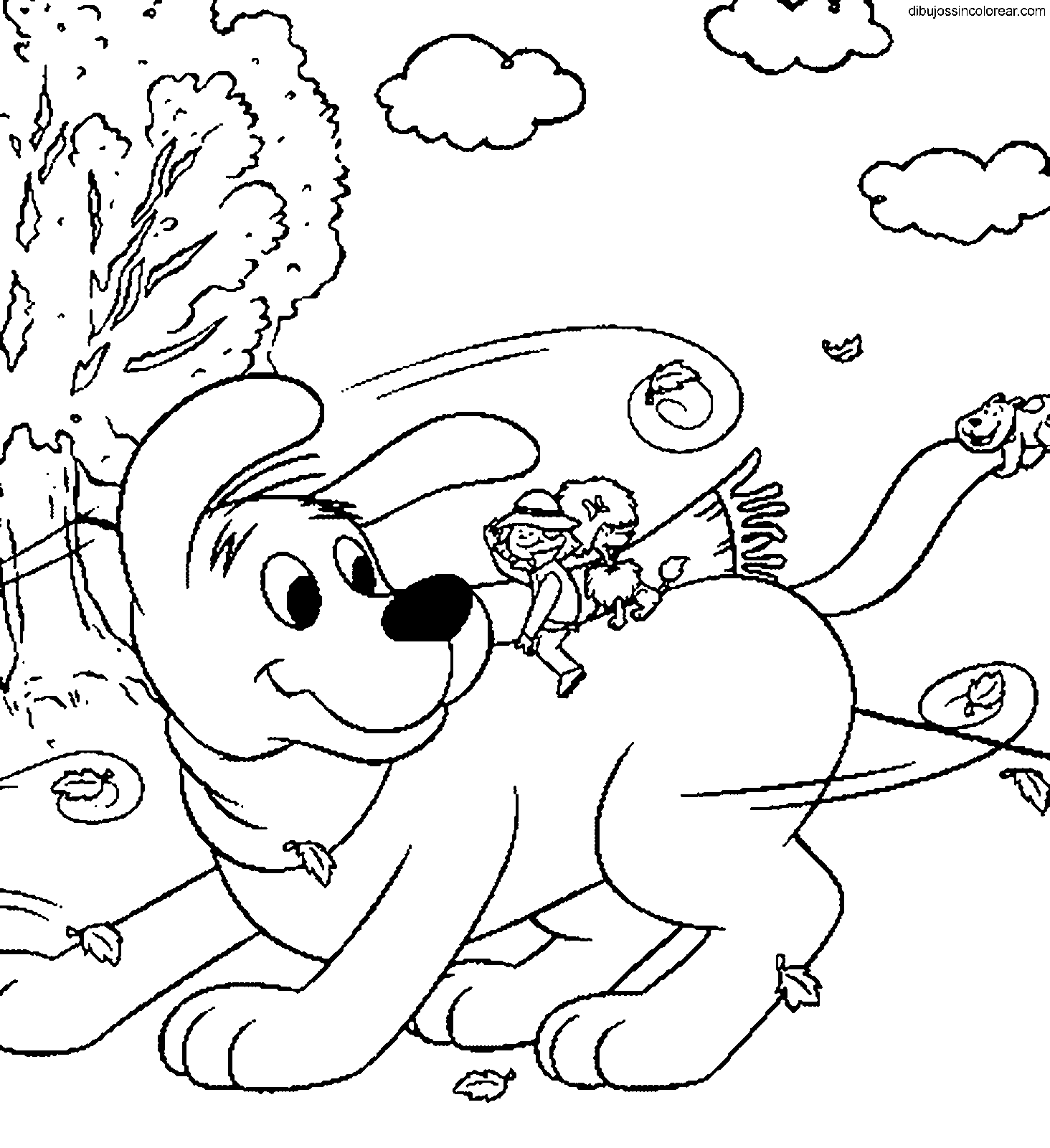 clifford first day of school coloring pages