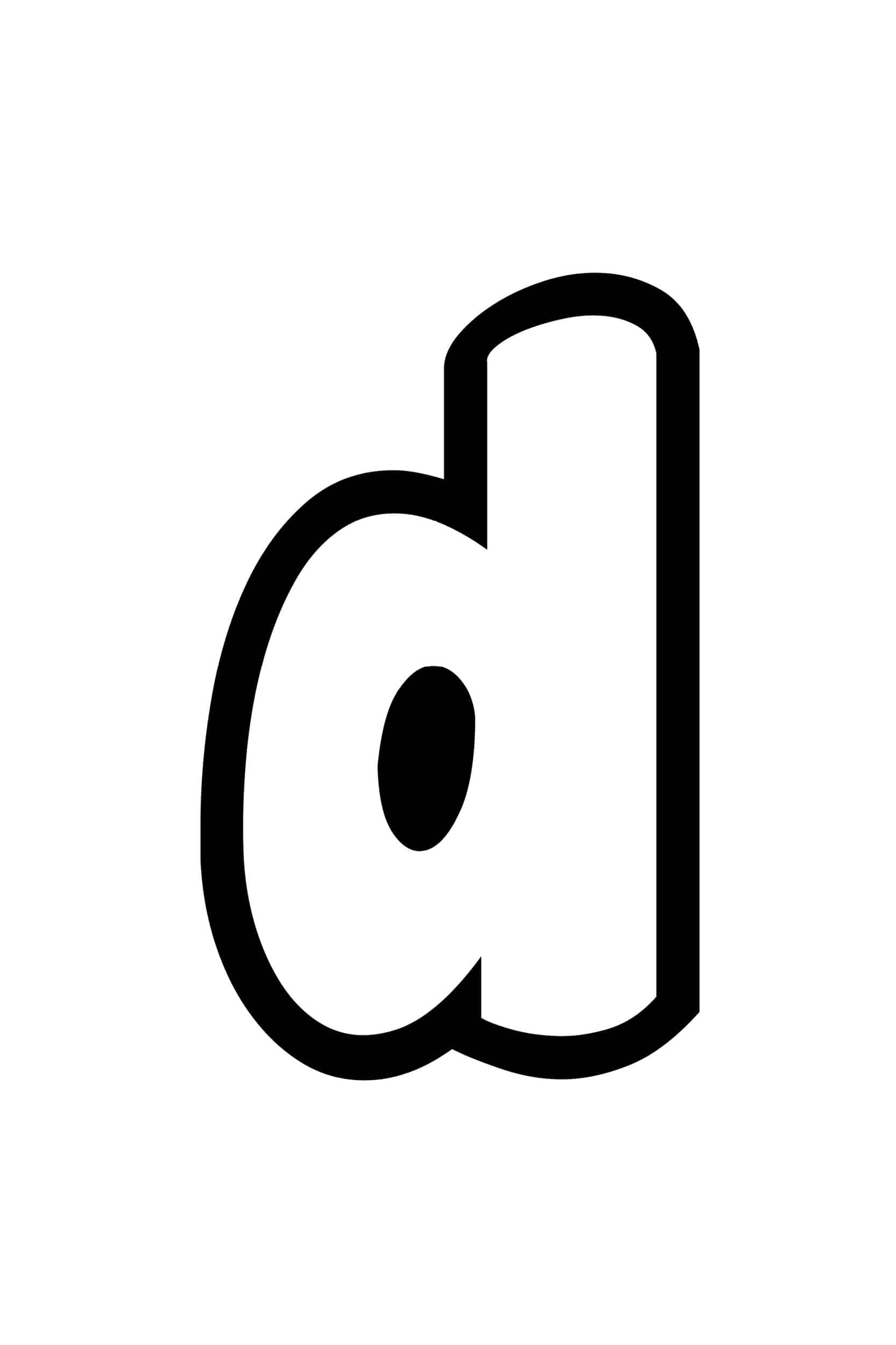 bubble letters coloring pages letter d