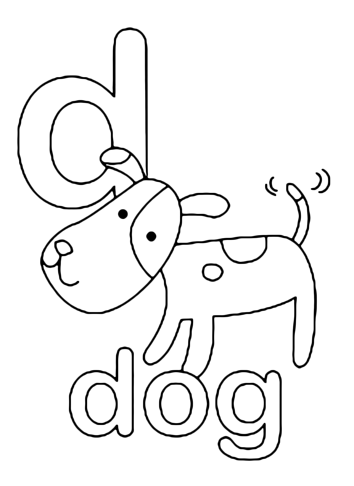 letter d alphabet coloring pages pdf