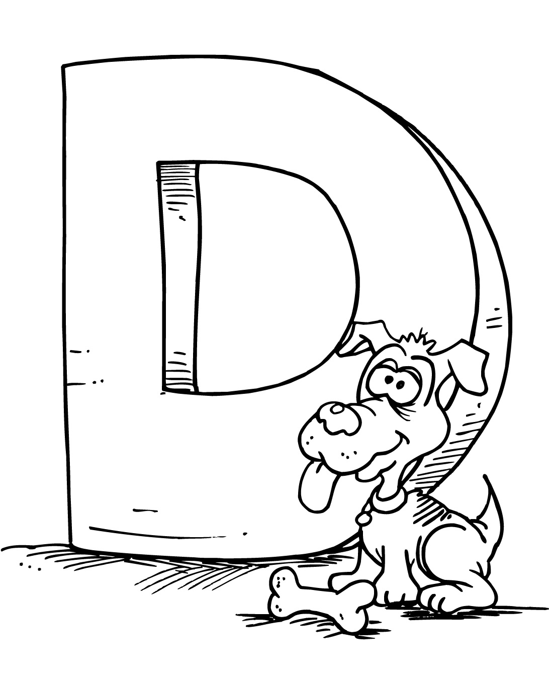 letter d coloring pages preschool