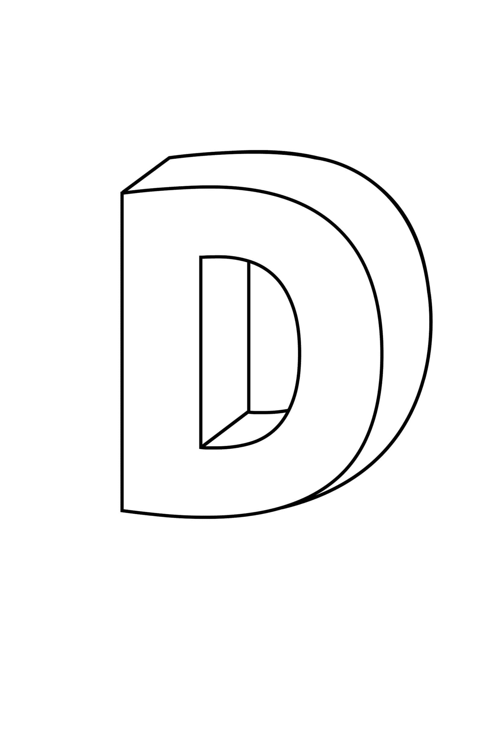 letter d coloring pages