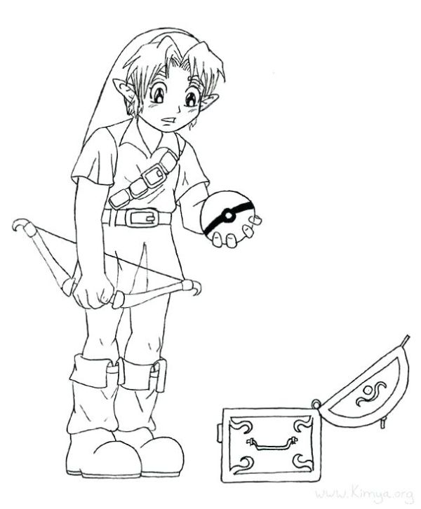 link legend of zelda coloring pages