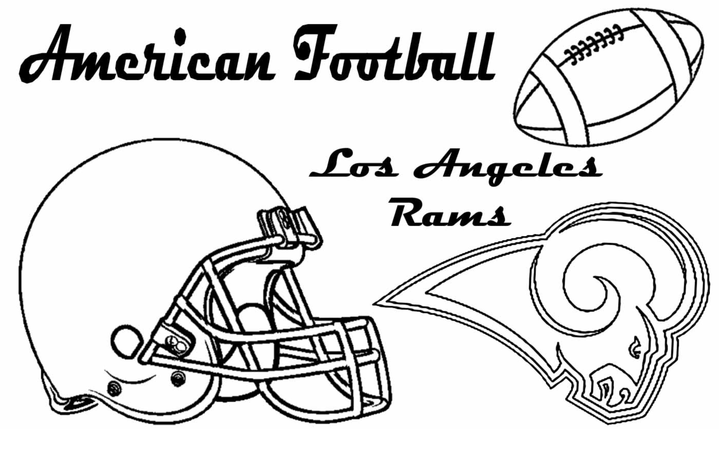 los angeles rams helmet coloring pages