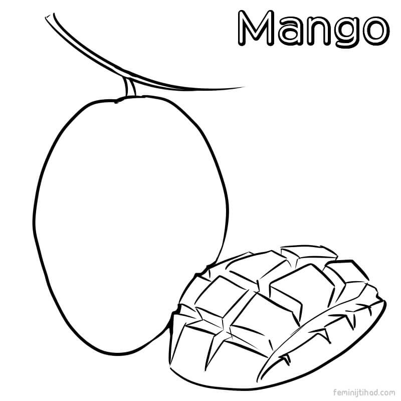 mango image coloring page