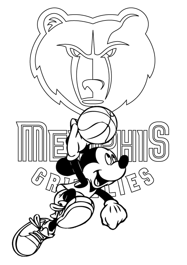 memphis grizzlies coloring pages for kids