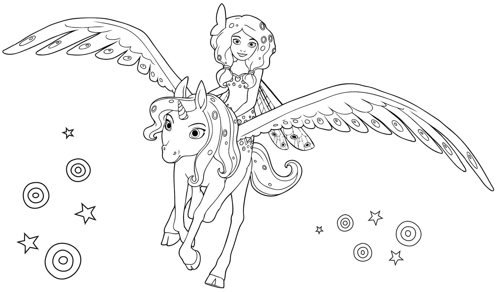 mia and me coloring pages