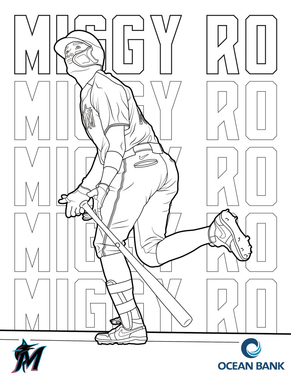 miami marlins coloring pages printable