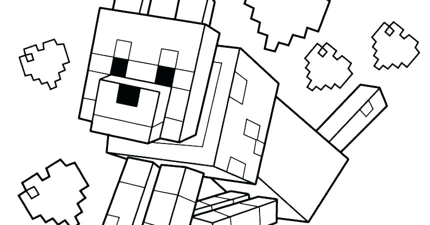 minecraft coloring pages animals