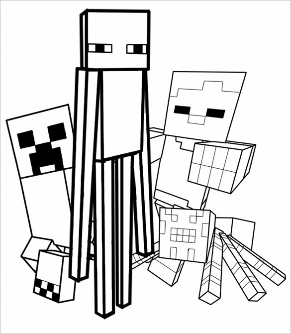 minecraft coloring pages free