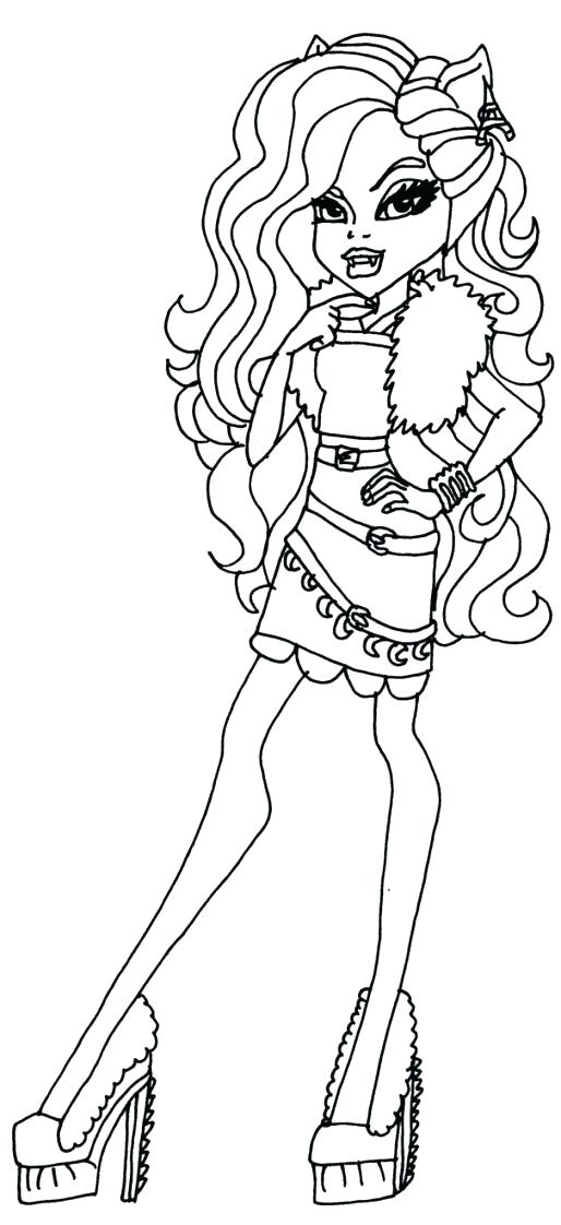 monster high coloring pages clawdeen wolf