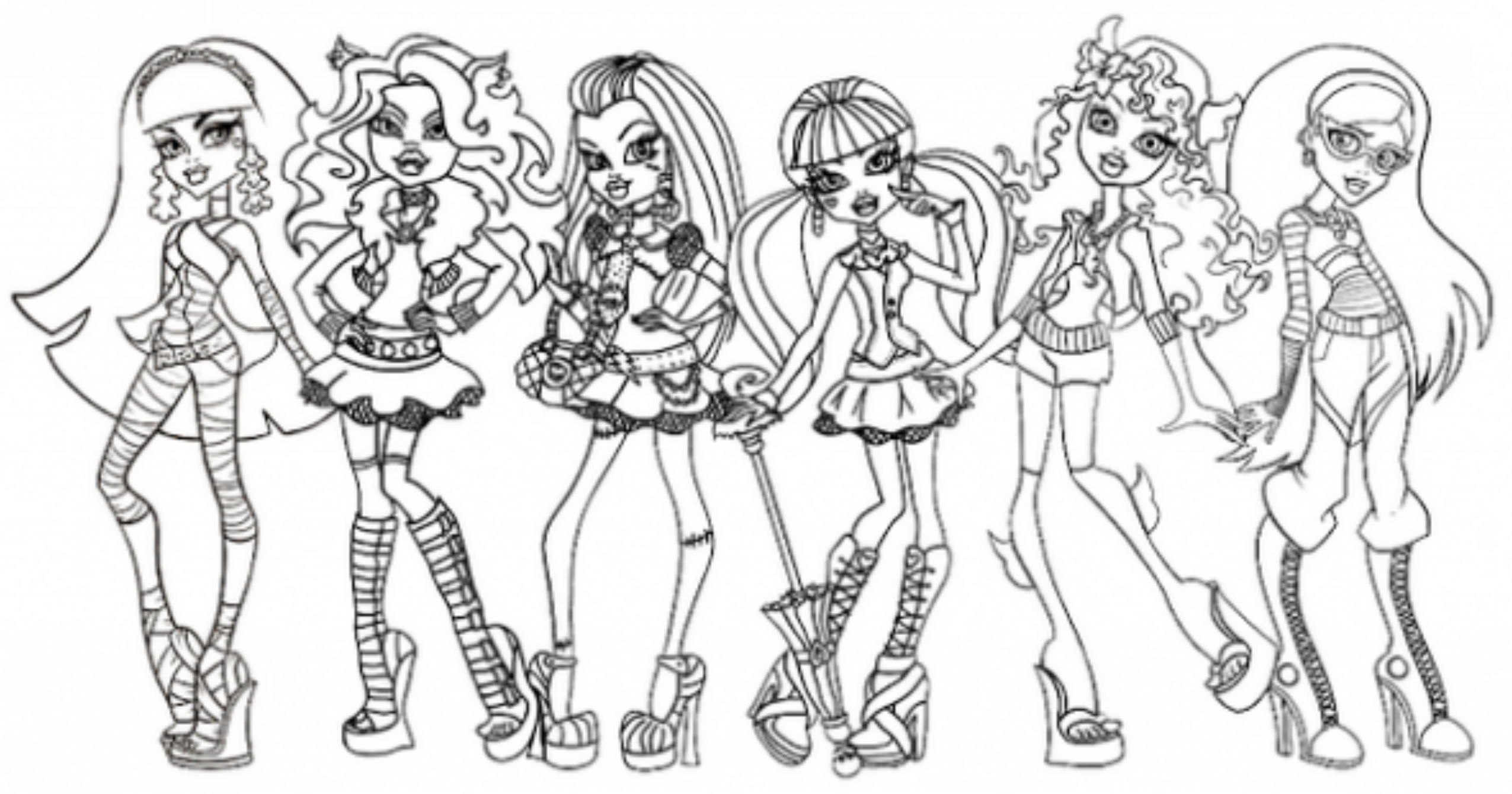 monster high coloring pages pdf