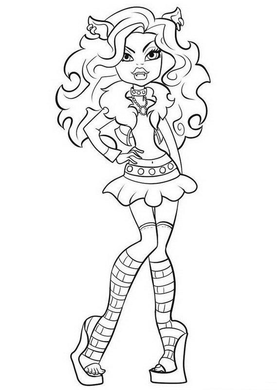 monster high coloring pages to print