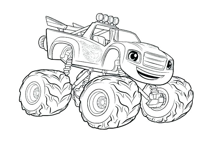 monster truck coloring pages for kids