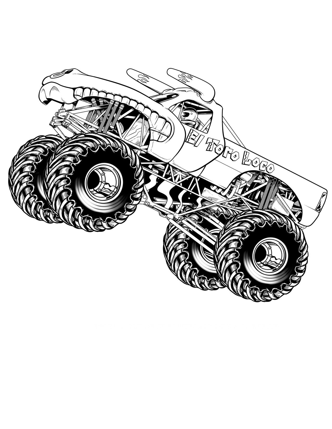 monster truck coloring pages printable