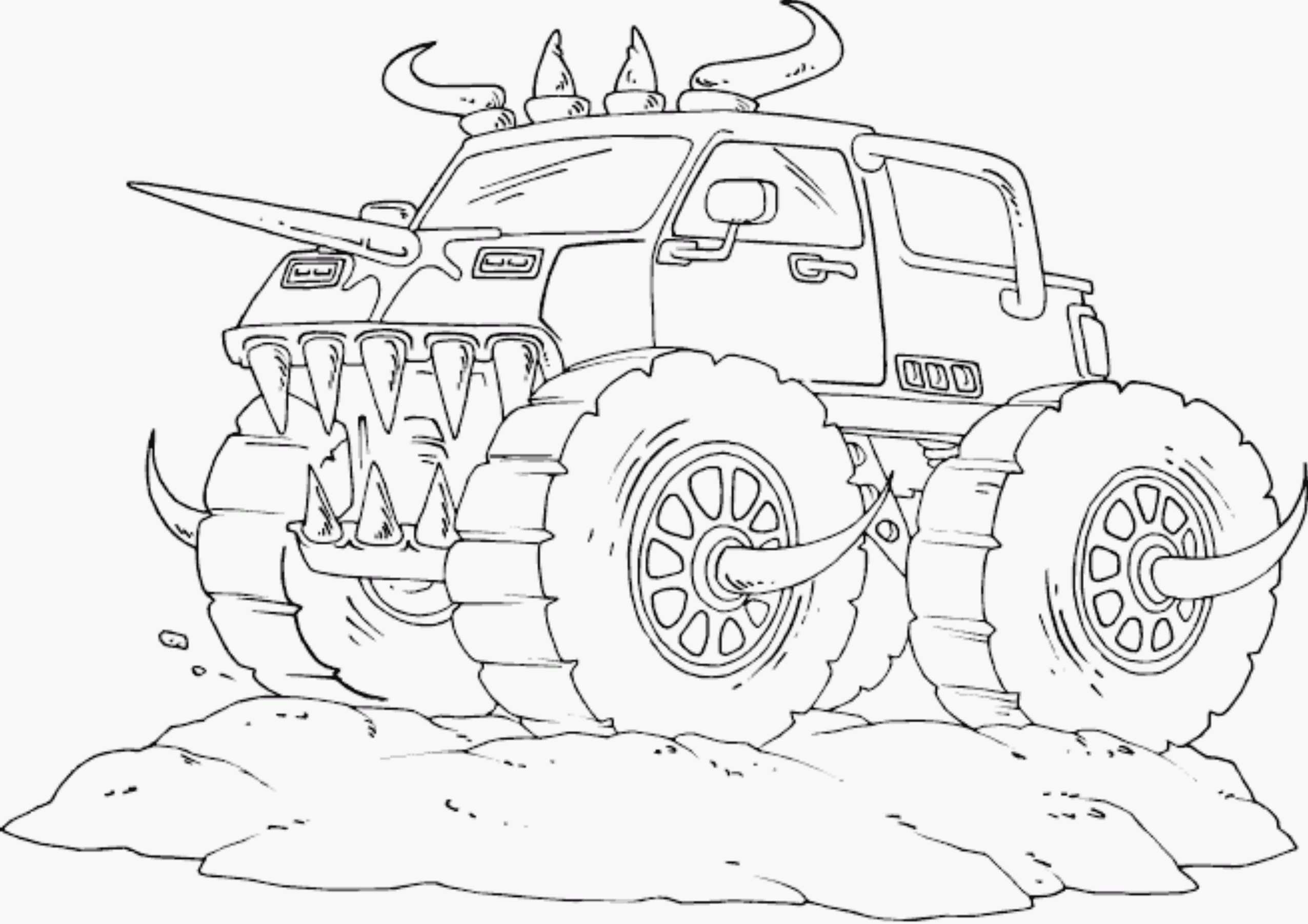 monster truck coloring pages to print