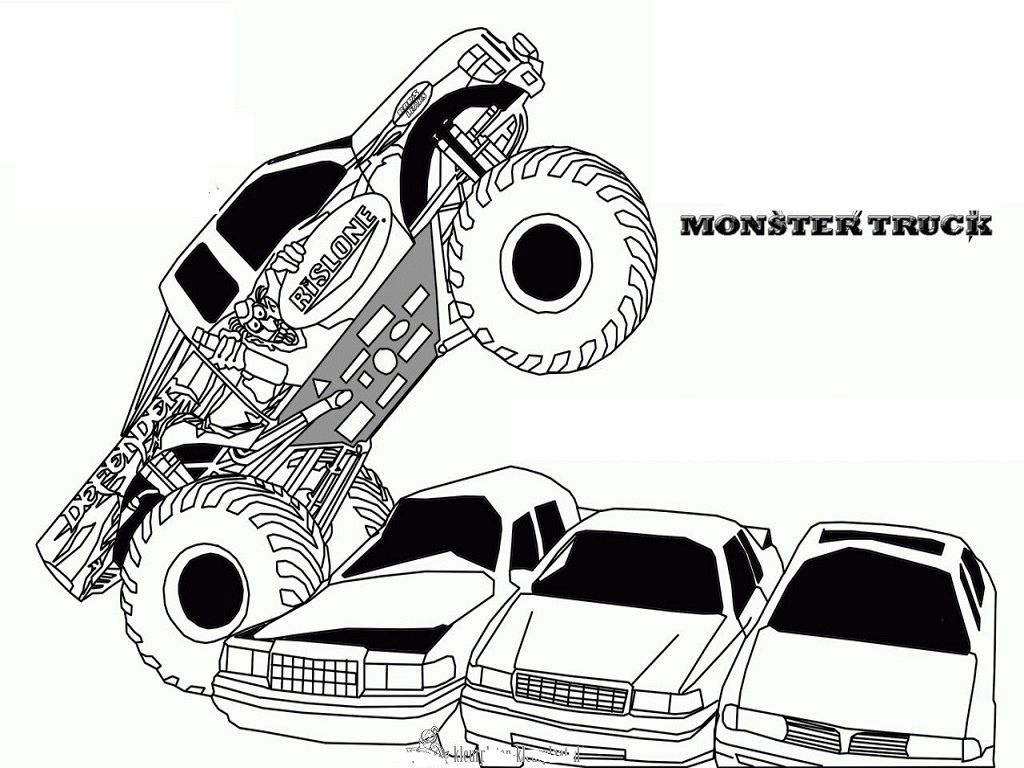 monster jam grave digger coloring pages