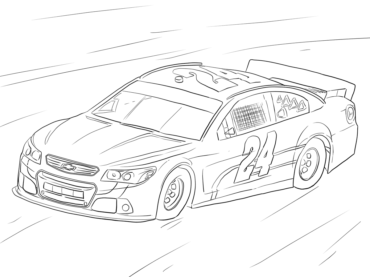 nascar coloring pages