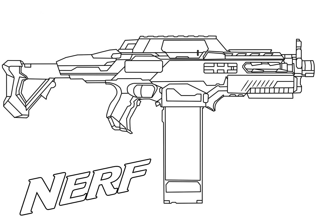 printable nerf gun coloring pages