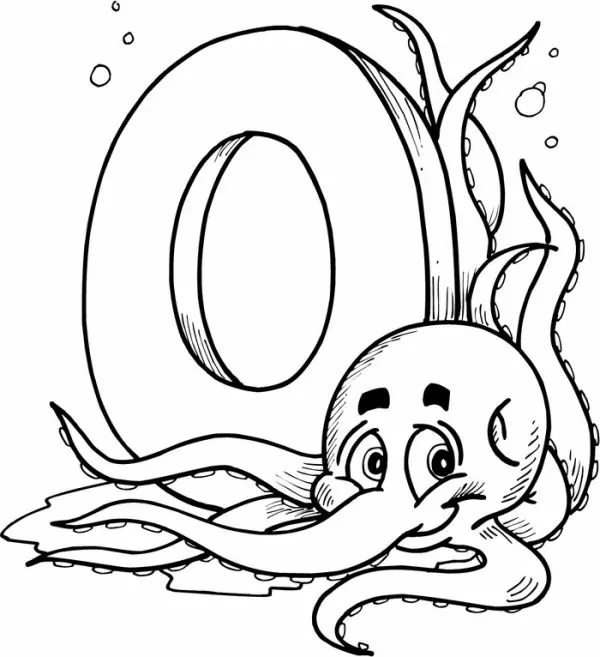 o is for octopus alphabet coloring pages