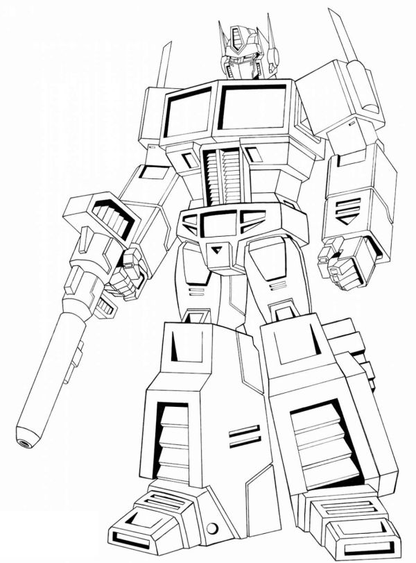 optimus prime autobots coloring sheet