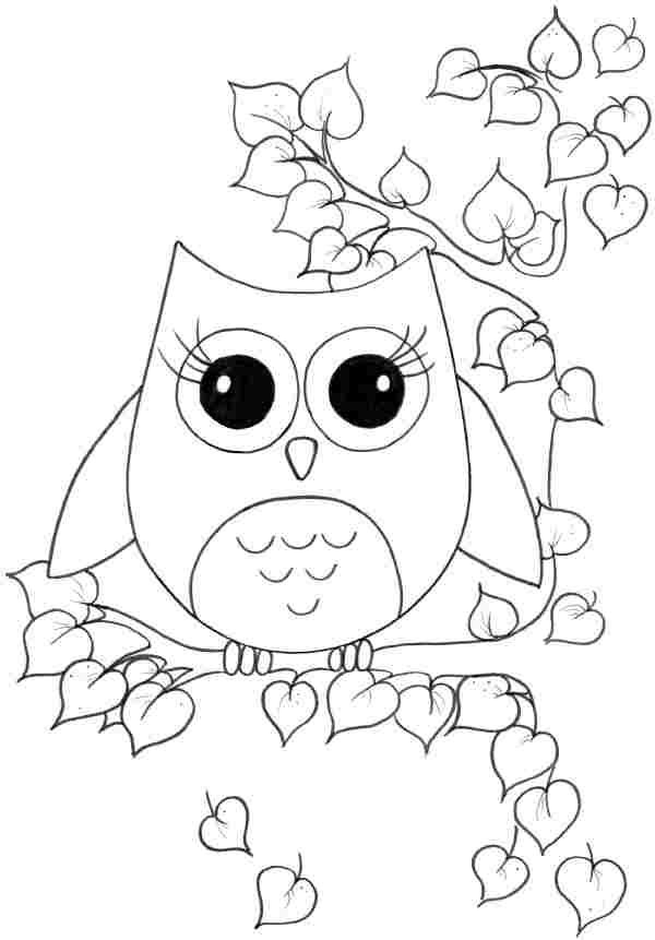 owl coloring pages for kids